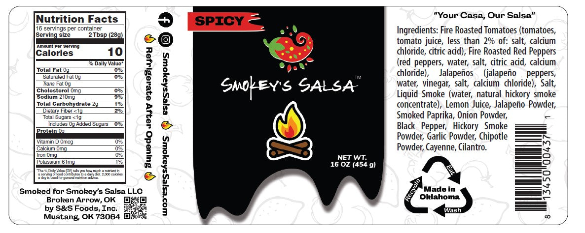 Smokey's Salsa - Spicy